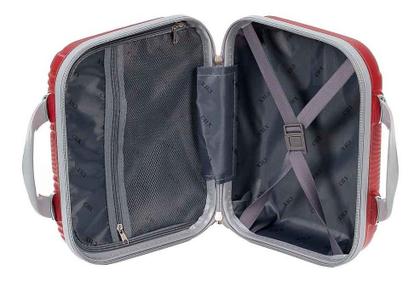 Imagem de Kit Mala De Viagem Bordo Padrão Anac 20 Kilos P Frasqueira M Rodinhas 360 Abs
