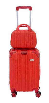 Imagem de Kit Mala De Viagem Padrão Anac 10 Kilos Bordo Pp Frasqueira P Rodinhas 360 Abs