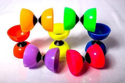 Imagem de Kit Malabares Diabolo Profissional + Yoyo de rolamento + 10 Cordas de ioio