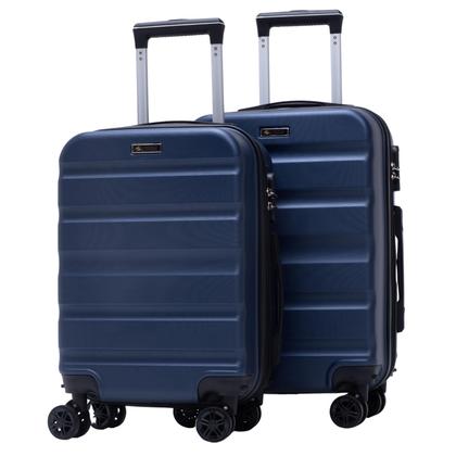 Imagem de Kit Malas de Viagem Bordo Expansível Fibra Rígida Rodas 360º