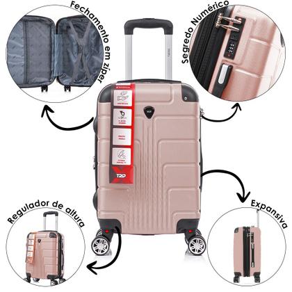 Imagem de Kit Malas de Viagem Tamanho PP e P com 2 Frasqueiras P e M