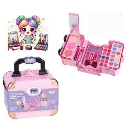 Imagem de Kit Maleta Com Maquiagem Infantil Completa Profissional