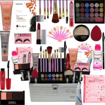 Imagem de Kit Maleta De Maquiagem Completa com Paleta Ruby Rose 30