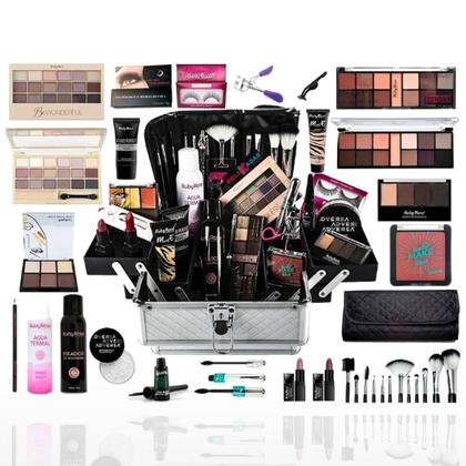Imagem de Kit Maleta De Maquiagem Completa Pinceis e Paleta Ruby Rose