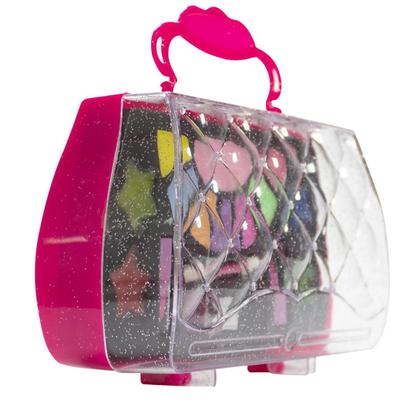 Imagem de Kit Maleta Maquiagem Make Brinq Infantil Batom Sombra Gloss Rosa
