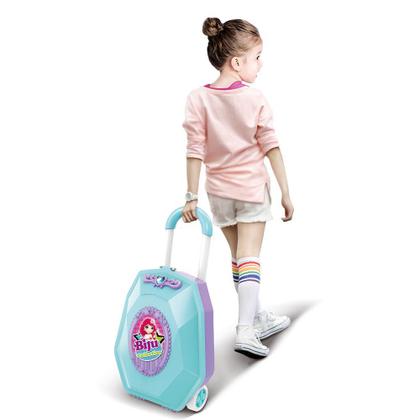 Kit Maleta Miçangas Pulseiras Biju C/ Tererê Cabelo Infantil - DM