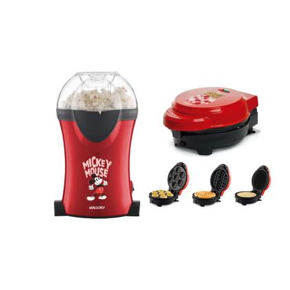 Imagem de Kit mallory - pipoqueira mickey mouse 1200w vermelho 220v + maquina de cupcakes 3 em 1 mickey mouse