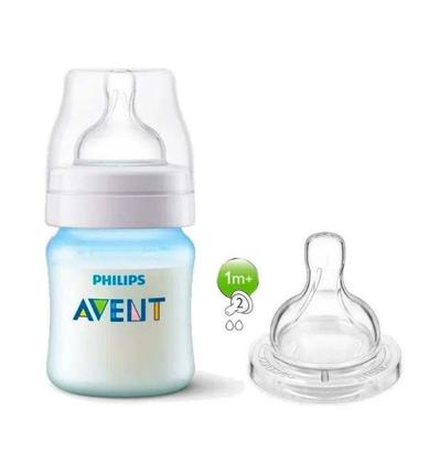 Imagem de Kit Mamadeira Avent Classic 125ml Azul + Bico 2