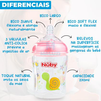 Imagem de Kit Mamadeira para Bebe Anticolica Tetadeira + Porta Leite em Pó Pote com 3 Divisórias