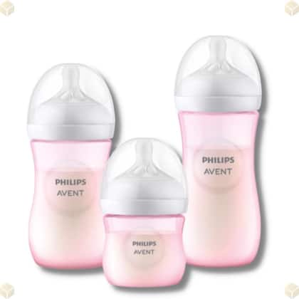 Kit Mamadeira Philips Avent Pétala Rosa 125 260 330 Ml Bico 0 a 6m