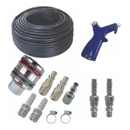 Imagem de Kit Mangueira Ar Comprimido Engate Rápido Assoprador
