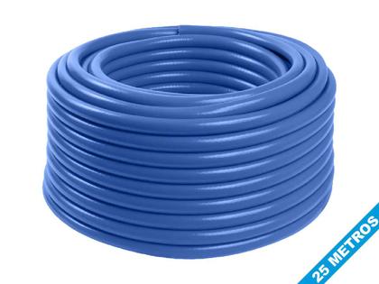 Kit Mangueira Azul 25 Metros Com Engate, Torneira, Esguicho - Afa Imagem de Kit Mangueira Azul 25 Metros Com Engate, Torneira, Esguicho