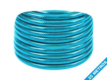 Kit Mangueira Azul Turquesa 25 M Esguicho Engate Abraçadeira - Afa Imagem de Kit Mangueira Azul Turquesa 25 M Esguicho Engate Abraçadeira