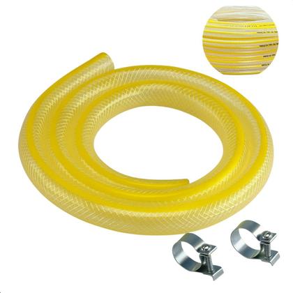 Imagem de Kit Mangueira Gás 2 Metros 11K Multiuso Cozinha + Braçadeiras P/ Instalação Casa