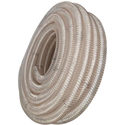 Imagem de Kit Mangueira Vácuo Sucção Ar PU Transparente Cobreado 2.1/2 Polegada - 30 Metros Londribor