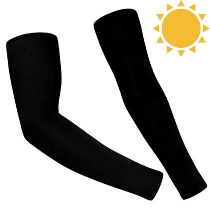 Imagem de Kit Manguito Pernito Proteção Termica Uv 50+ Ciclismo Bike Segunda Pele Maga Longa Bicicleta Corrida