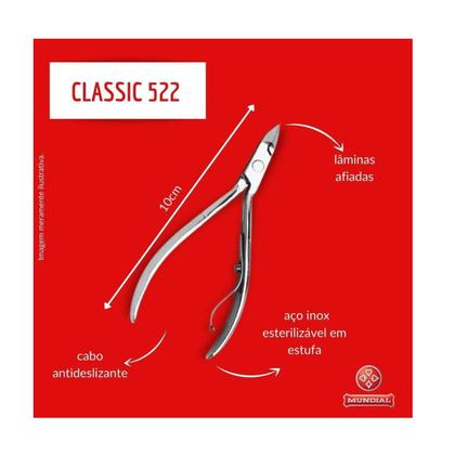 Imagem de Kit Manicure 5 Peças Alicate Mundial + Palito 2x1 + Desencravador + Espátula + Raspador