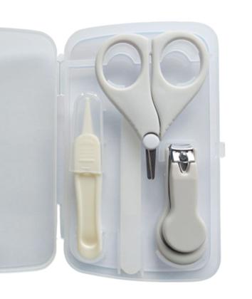 Imagem de Kit Manicure Higiene do Bebê com Estojo Transparente Color Baby Cinza