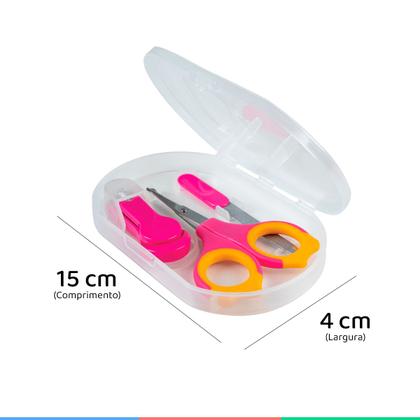 Imagem de Kit Manicure Infantil Bebe Com Cortador de Unha Tesoura e Lixa A Partir do Nascimento Buba