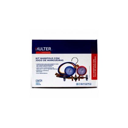 Imagem de Kit Manifold com Visor Hulter Mangueira 1/4" 90cm HT5536GF