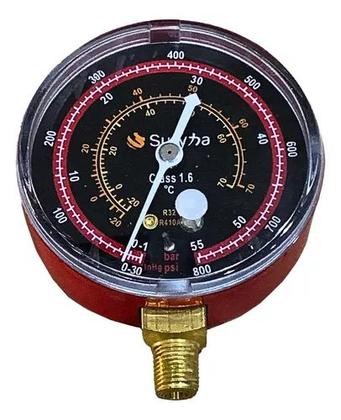 Imagem de Kit Manômetro Refrigeracão Manifold Baixa E Alta R410 / R32