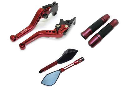 Imagem de Kit Manopla Fechada Jupiter Retrovisor TM2 Manete Fazer Lander Crosser Tenere 