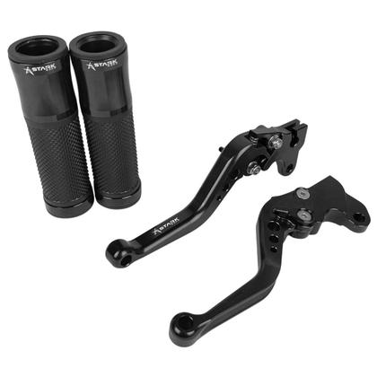 Imagem de Kit Manopla Luva Manete Esportivo Stark Honda Bros 150 Lona