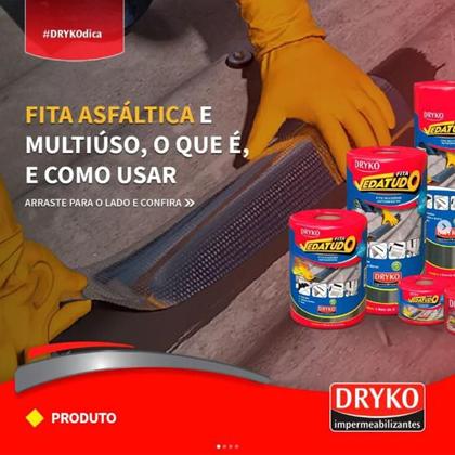 Imagem de KIT MANTA ASFÁLTICA FITA VEDATUDO ALUMÍNIO 45cm + FITA 60cm + FITA 90cm AUTOADESIVA MULTIUSO DRYKO