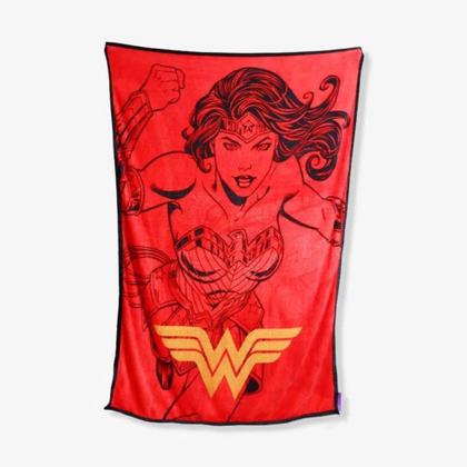 Imagem de Kit Manta+Balde de Pipoca Mulher Maravilha Princesa Diana DC Comics - Marca