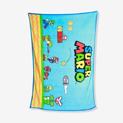 Imagem de Kit manta com balde super mario