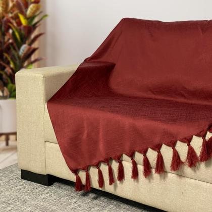 Imagem de Kit Manta de Sofá Lisa Grande 2,80 x 2,00 com 4 Capas Para Almofada