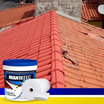 Imagem de Kit Manta Liquida Emborrachada 18Kg + 15M2 Bidim Ceramica