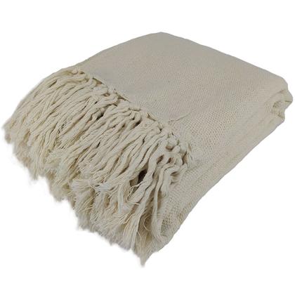 Imagem de Kit Manta Para Sofá Bege + 2 Capas De Almofada Com Zíper