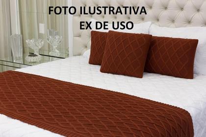 Imagem de Kit Manta Sofá Cama King + 2 Capas 50X30 Paris Cobre