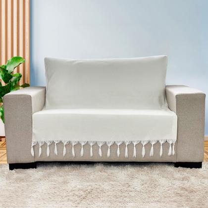 Imagem de Kit Manta Xale de Sofá e Cama Cru Rústico com 2 Capas de almofadas Decorativas