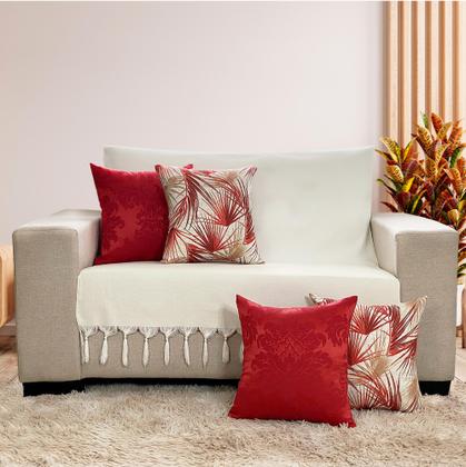 Imagem de Kit Manta Xale de Sofá e Cama Cru Rústico com 2 Capas de almofadas Decorativas