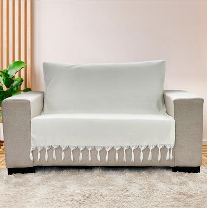 Imagem de Kit Manta Xale de Sofá e Cama Cru Rústico com 2 Capas de almofadas Decorativas