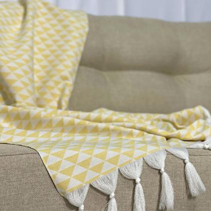 Imagem de Kit Manta Xale de Sofá Páscoa Decorativa Com 3 Capas Para Almofada