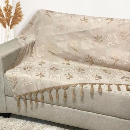 Imagem de Kit Manta Xale Grande Para Sofá E Cama Com 4 Capas de Almofada