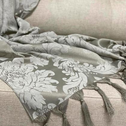 Imagem de Kit Manta Xale Grande Para Sofá E Cama Com 4 Capas de Almofada