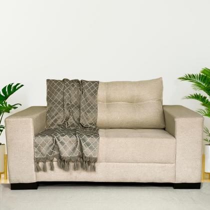 Imagem de Kit Manta Xale Grande Para Sofá E Cama Com 4 Capas de Almofada