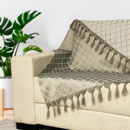 Imagem de Kit Manta Xale Grande Para Sofá E Cama Com 4 Capas de Almofada