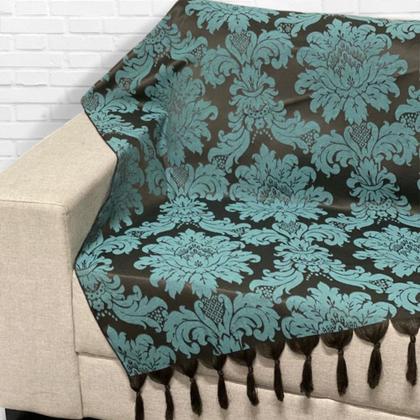 Imagem de Kit Manta Xale Grande Para Sofá E Cama Protetora Com 2 Almofadas Cheias