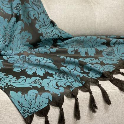 Imagem de Kit Manta Xale Grande Para Sofá E Cama Protetora Com 2 Almofadas Cheias