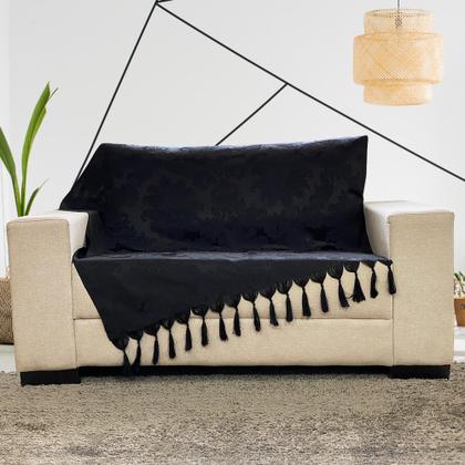 Imagem de Kit Manta Xale Grande Para Sofá E Cama Protetora Com 2 Almofadas Cheias