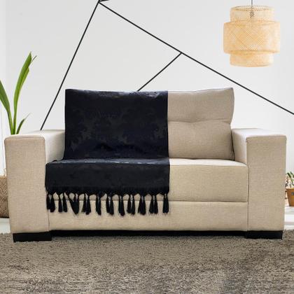 Imagem de Kit Manta Xale Grande Para Sofá E Cama Protetora Com 2 Almofadas Cheias
