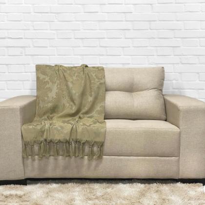 Imagem de Kit Manta Xale Grande Para Sofá E Cama Protetora Com 2 Almofadas Cheias
