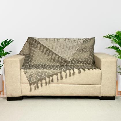 Imagem de Kit Manta Xale Grande Para Sofá E Cama Protetora Com 2 Almofadas Cheias