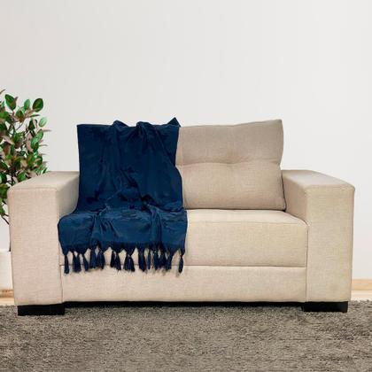 Imagem de Kit Manta Xale Grande Para Sofá E Cama Protetora Com 2 Almofadas Cheias