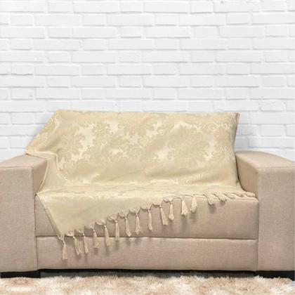 Imagem de Kit Manta Xale Grande Para Sofá E Cama Protetora Com 2 Almofadas Cheias